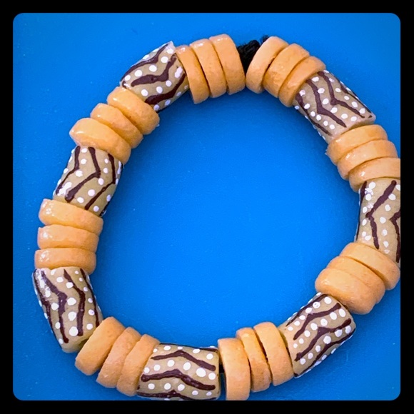 Krobo beads from Ghana Africa. Handmade earrings - Picture 2 of 5